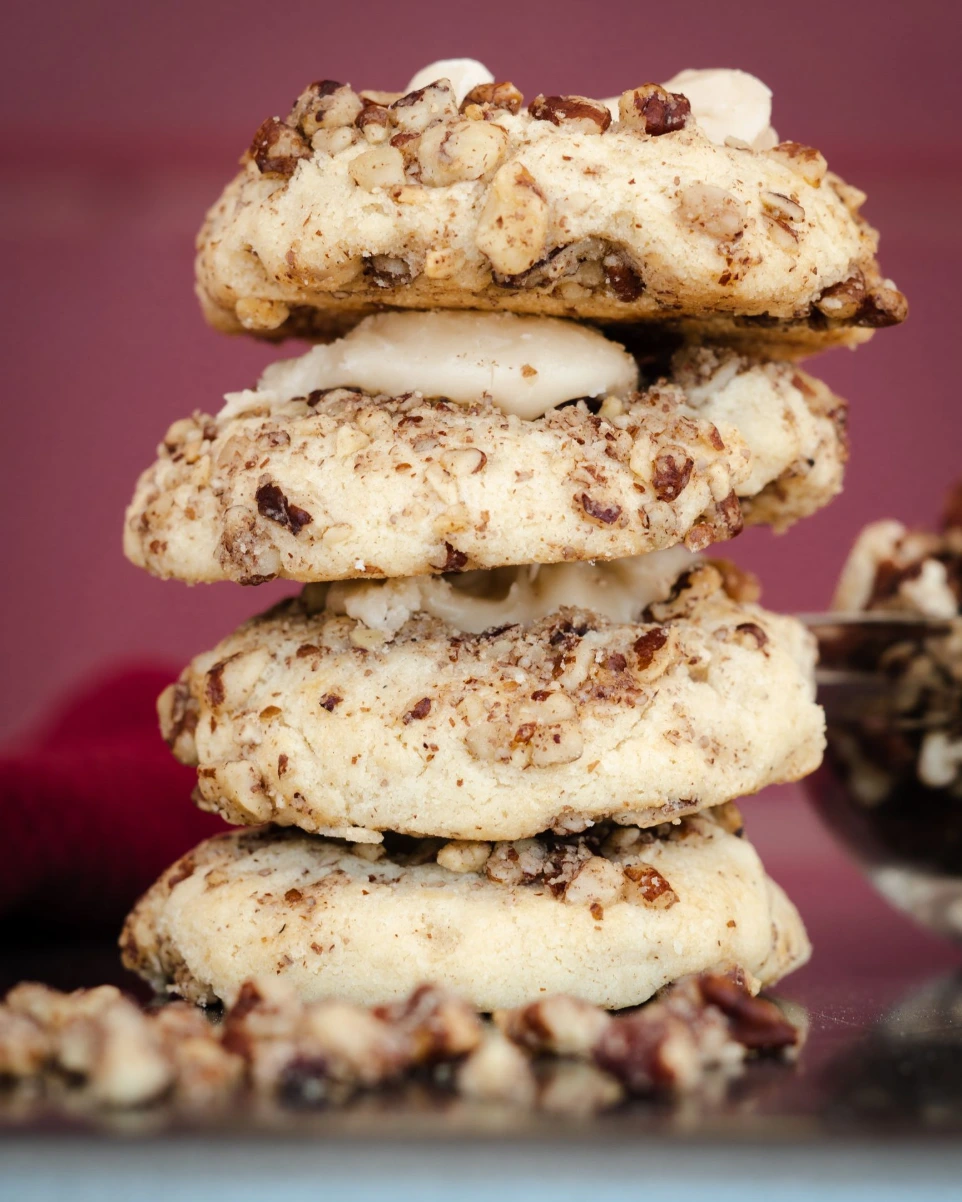 Stack of Butter Pecan Cookies